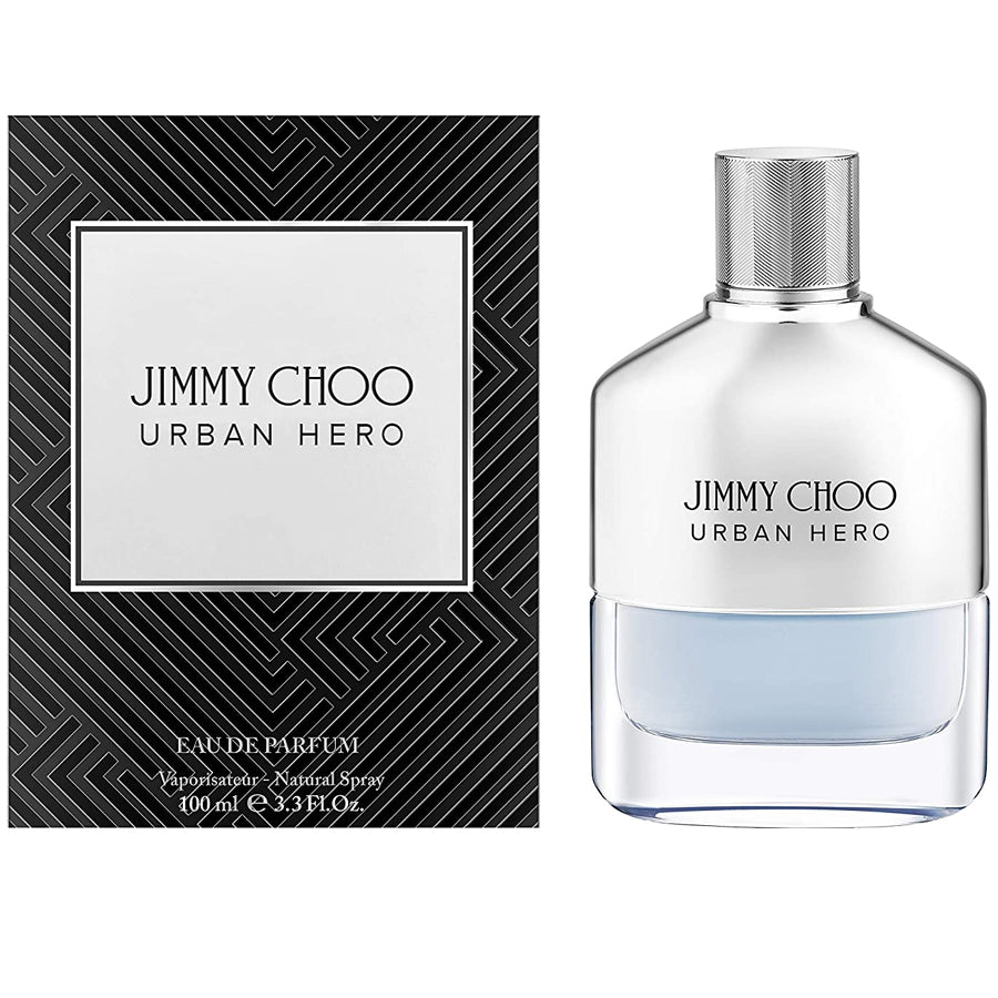 Jimmy Choo Urban Hero EDP para hombre, 3,4 oz, frasco cromado
