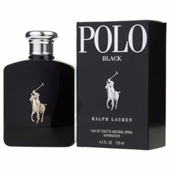 Polo Black de Ralph Lauren para hombre, 4.2 oz EDT Spray