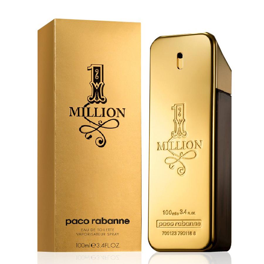 Colonia Paco Rabanne 1 Million EDT, botella de 3,4 oz con forma de barra de oro