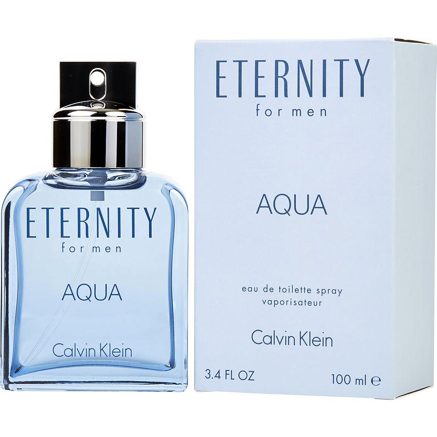 Fragancia masculina Calvin Klein Eternity Aqua EDT botella de 3.4 oz