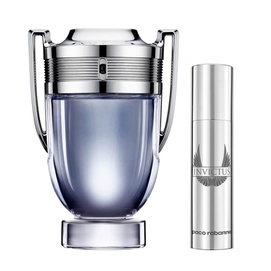 Paco Rabanne Invictus EDT 3.4 oz set de regalo de 2 piezas con gel de ducha