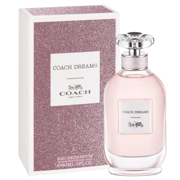 Coach Dreams by Coach women’s EDP, 3.0 oz, pink leather-ring cap