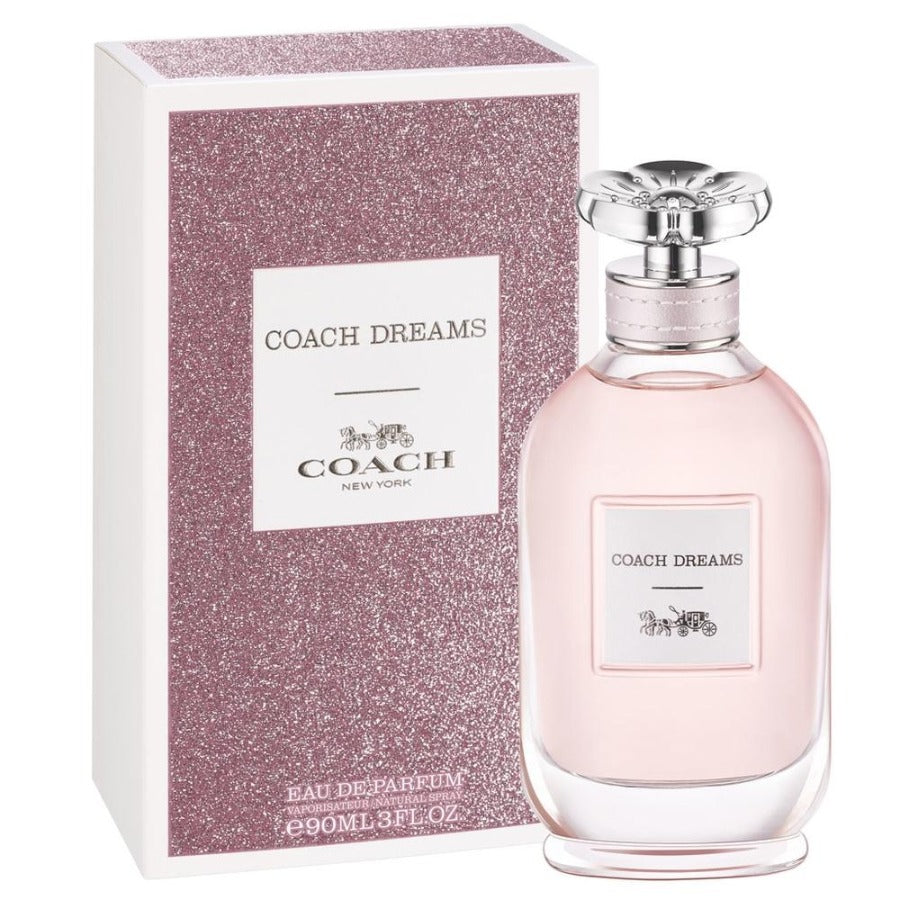 Coach Dreams by Coach EDP para mujer, 3,0 oz, tapa con anillo de cuero rosa