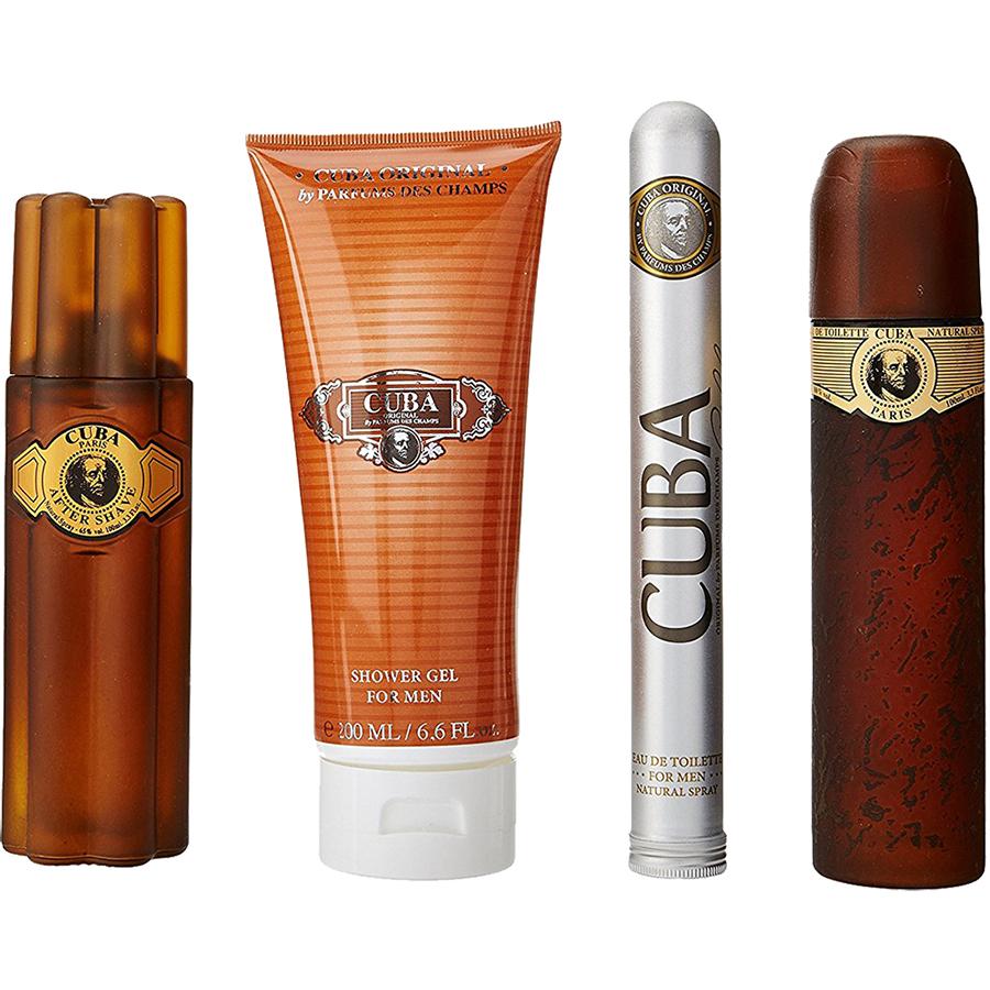 Cuba Gold by Cuba Paris 4pc men’s EDT gift set, 3.4 oz