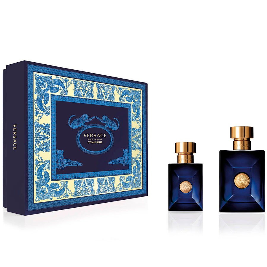 Dylan Blue by Versace for Men 3.4 oz EDT 2 PC Gift Set