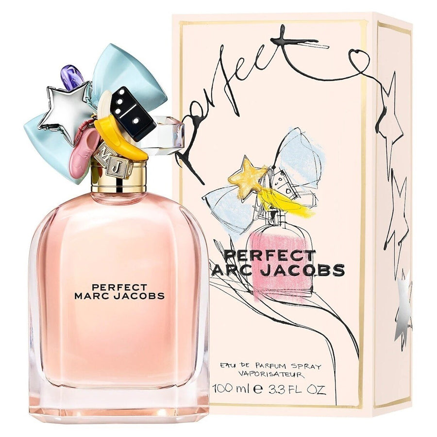 Perfect by Marc Jacobs EDP para mujer, 3,4 oz, botella con tapa con dije