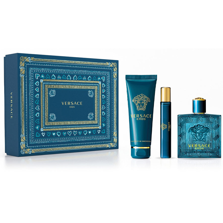 Eros by Versace men’s 3-pc gift set 3.4 oz EDT