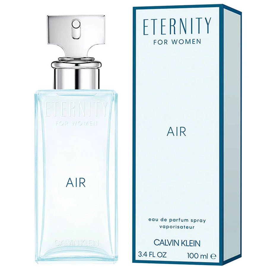 Calvin Klein Eternity Air EDP para mujer, botella teñida de azul de 3,4 oz