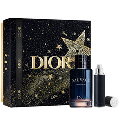 Sauvage de Christian Dior para hombre, 3.4 oz EDP, set de regalo de 2 piezas