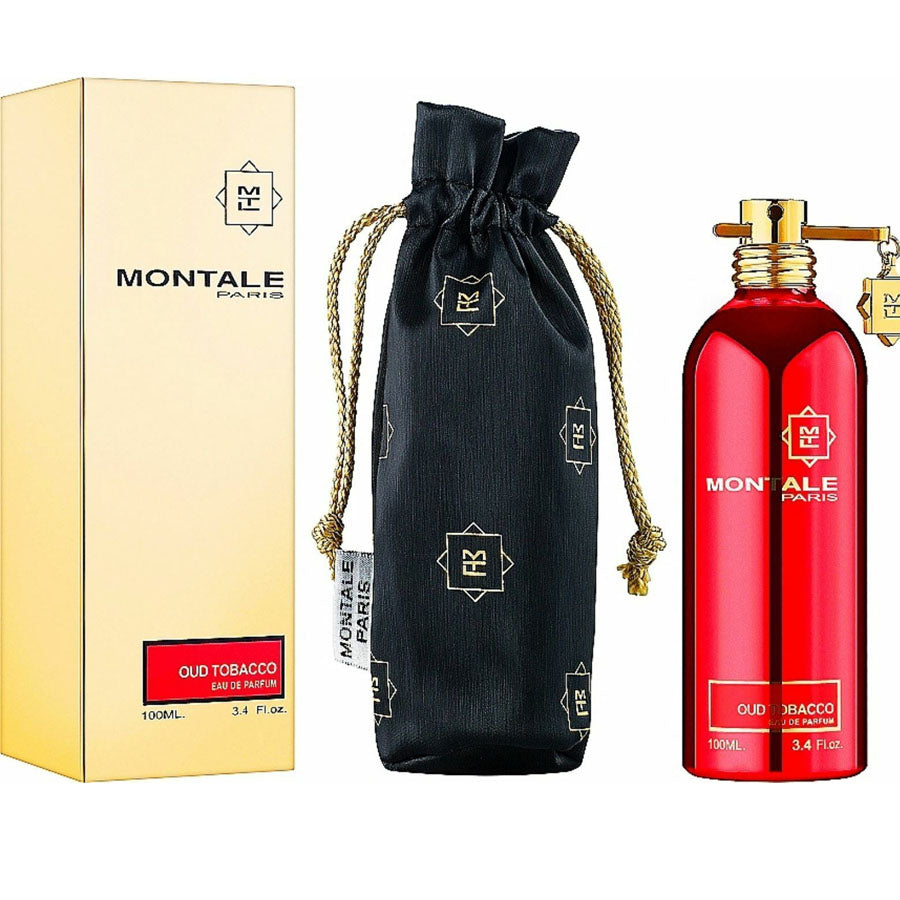 Montale Oud Tobacco EDP, colonia unisex de 3,4 oz, botella metálica oscura