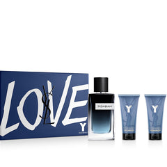 Y by Yves Saint Laurent for Men 3.4 oz EDP 3pc Gift Set