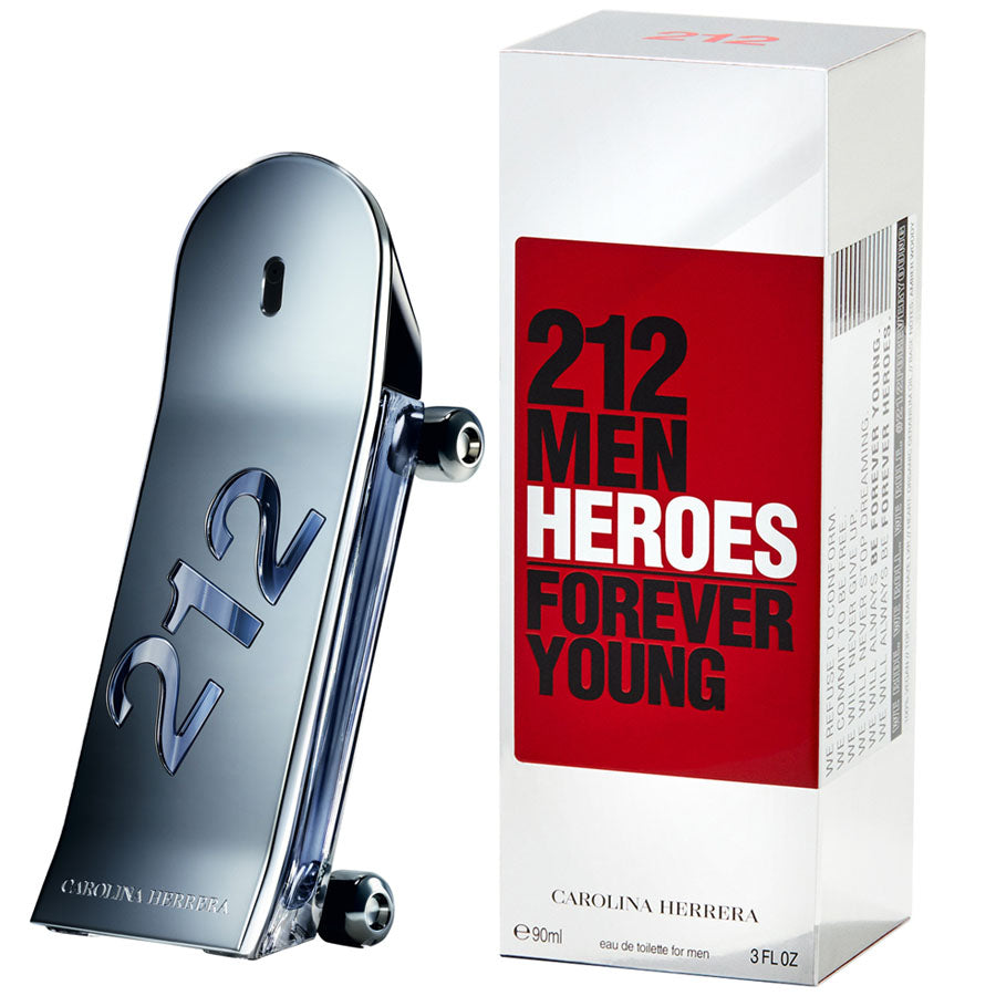 212 Men Heroes Forever Young EDT botella de skate de 3.0 oz