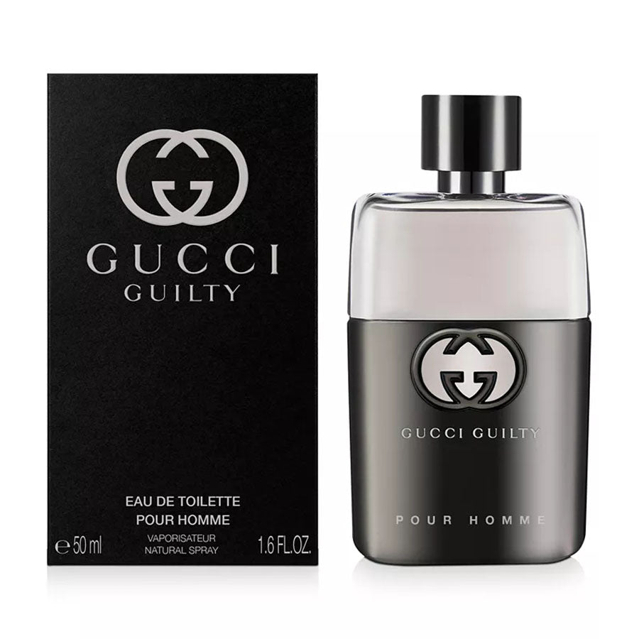 Gucci Guilty Pour Homme men’s EDT spray 1.7 oz dark silver bottle