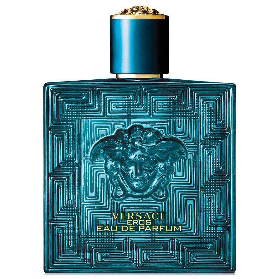 Eros by Versace EDP para hombre, botella probador de color turquesa de 3,4 oz