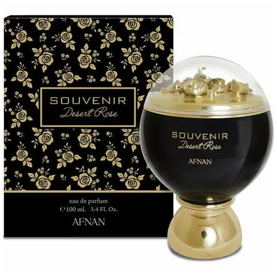 Souvenir Desert Rose by Afnan women's EDP 3.4 oz black bottle