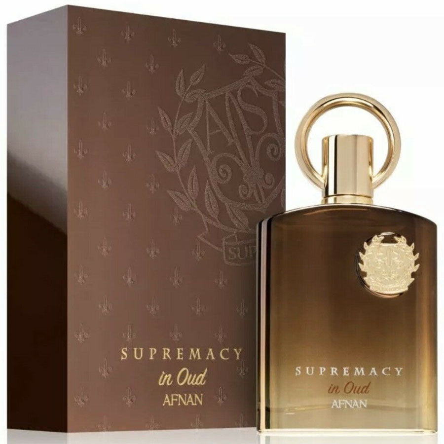 Afnan Supremacy In Oud EDP unisex botella de 3,4 oz negro-rojo
