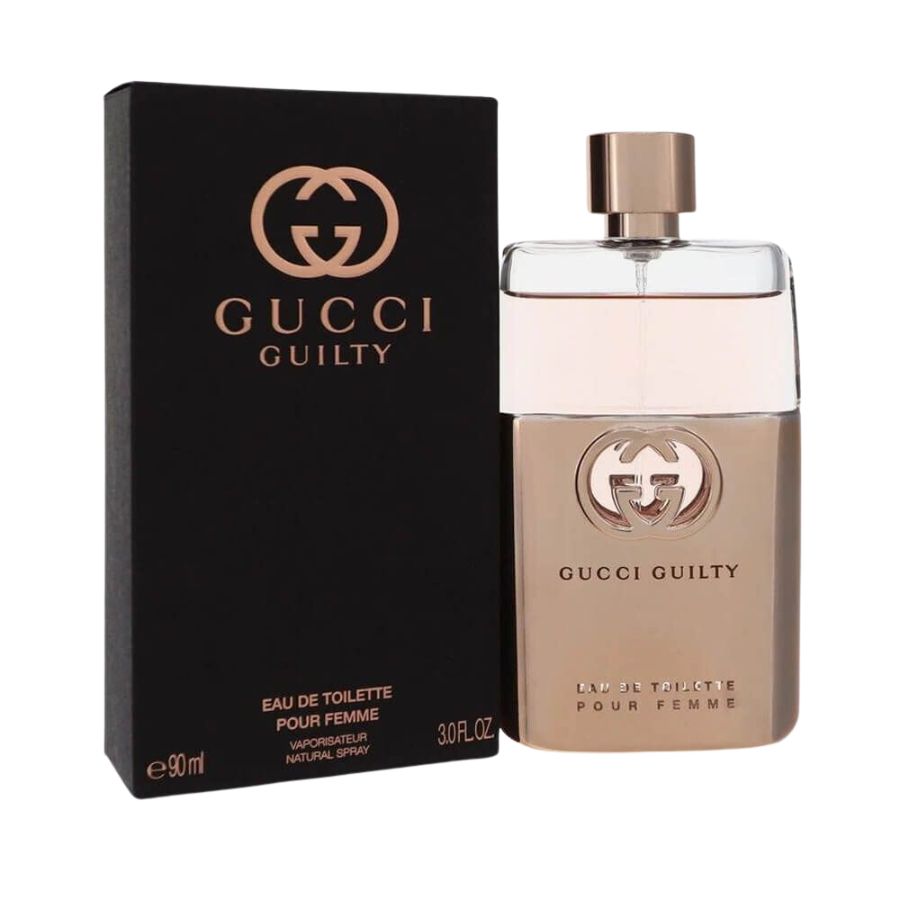 Gucci Guilty women’s EDT 3.0 oz gold bottle with G window