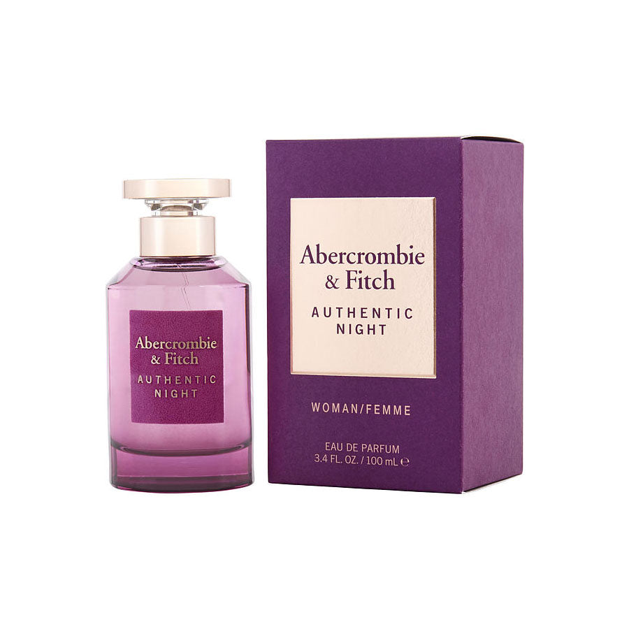 Authentic Night by Abercrombie & Fitch women's EDP 3.4 oz purple bottle
