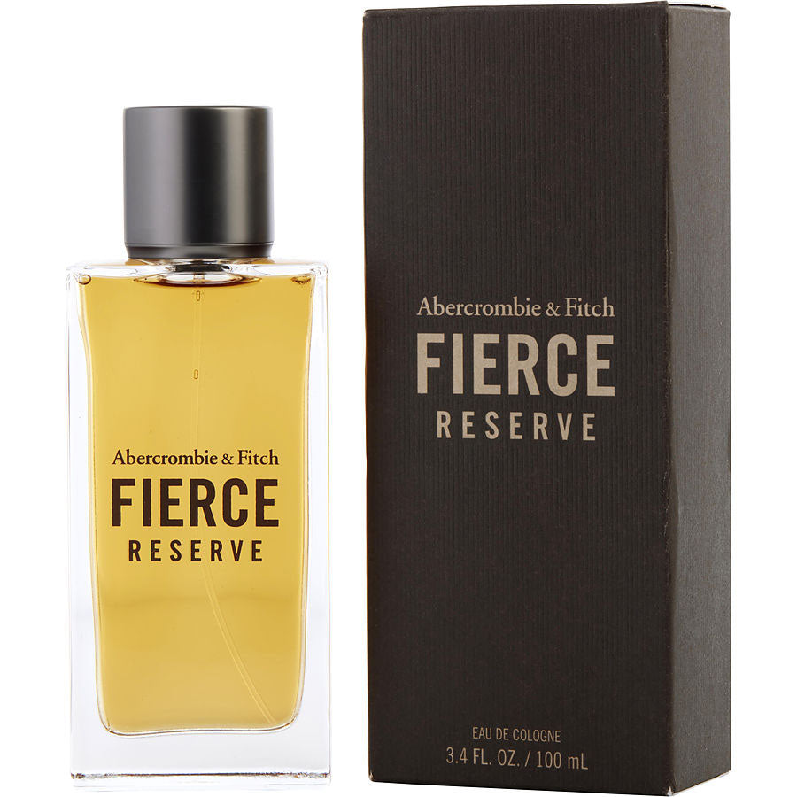 Fierce Reserve by Abercrombie & Fitch men's 3.4 oz amber cologne bottle