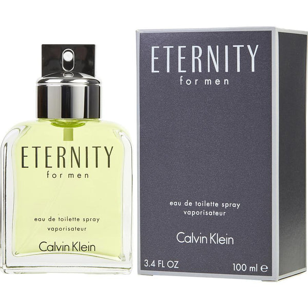 Calvin Klein Eternity for Men EDT 3.4 oz green juice bottle