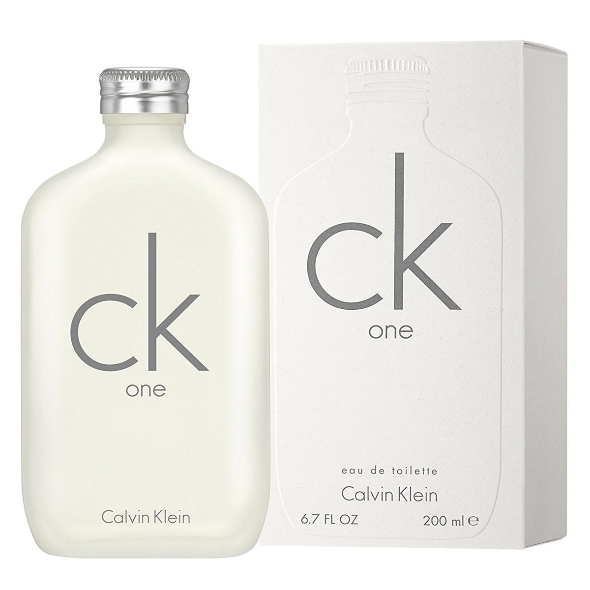 CK One de Calvin Klein EDT unisex, frasco esmerilado de 6,7 oz