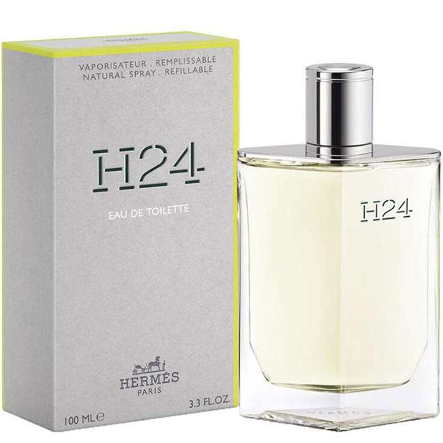 Hermès H24 EDT men’s cologne, 3.4 oz, sleek refillable bottle