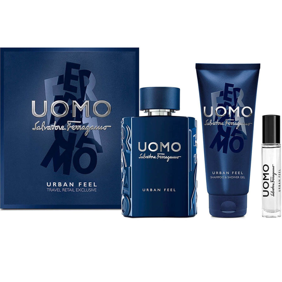Uomo Urban Feel by Salvatore Ferragamo EDT Gift Set 3.4 oz