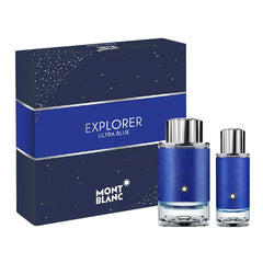 Explorer Ultra Blue by Montblanc for Men 3.4 oz EDP 2PC Gift set