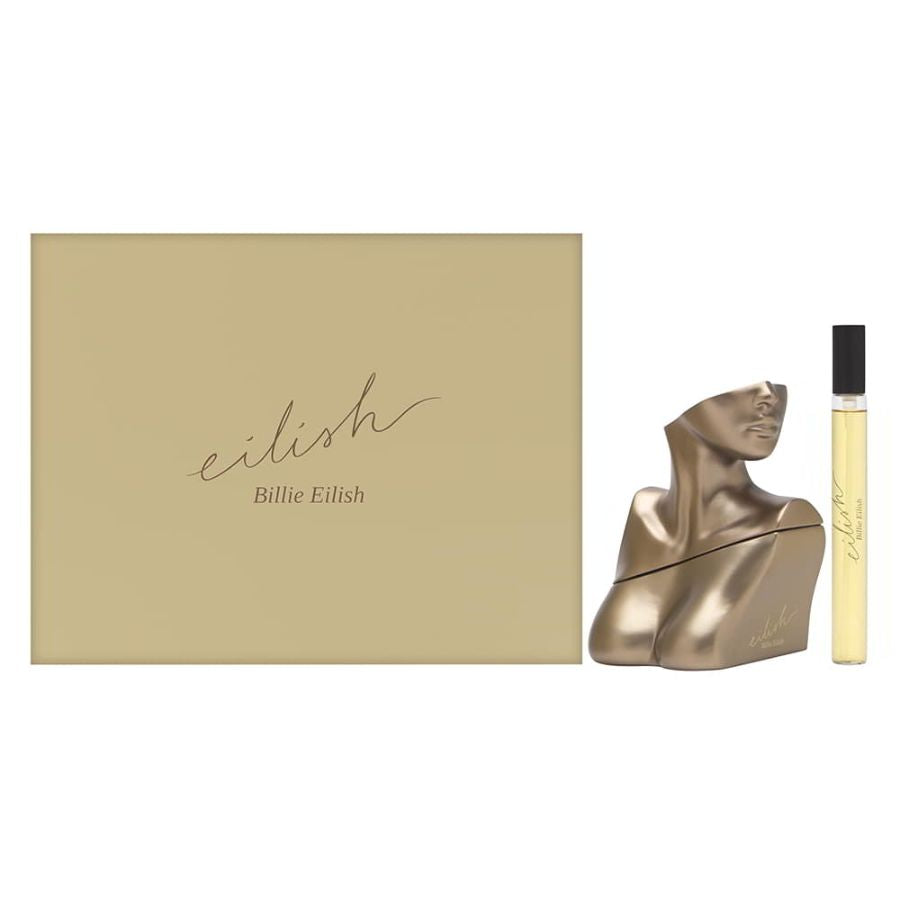 Eilish by Billie Eilish for Women 3.4 oz EDP 2pc Gift Set gold bottle