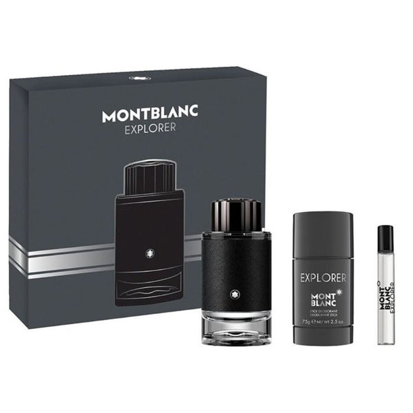 Explorer by Montblanc for Men 3.4 oz EDP 3PC Gift Set