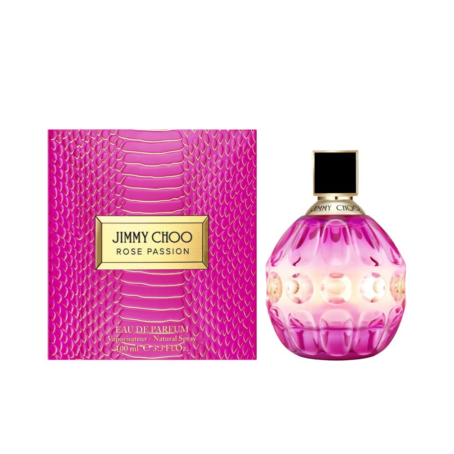 Perfume de mujer Jimmy Choo Rose Passion EDP 3,4 oz, botella rosa ombré