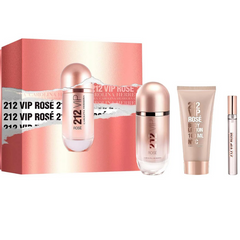 212 VIP Rose by Carolina Herrera for Women 2.7 oz EDP 3PC Gift Set