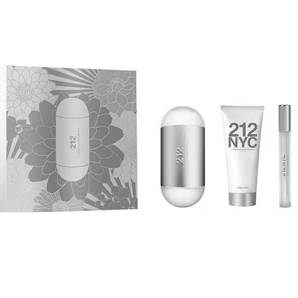 212 by Carolina Herrera for Women 3.4 oz EDT 3PC Gift Set - Perfumes Los Angeles