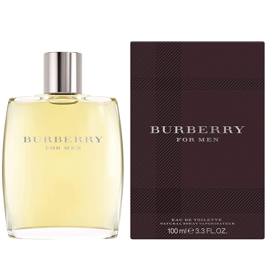 Burberry for Men 3.4 oz EDT spray, classic woody-aromatic