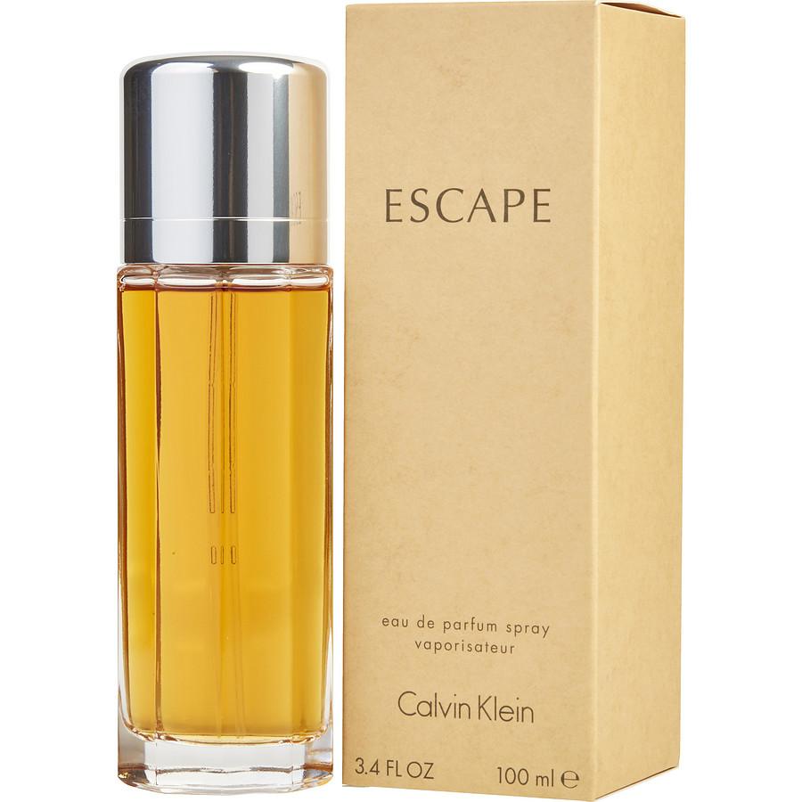 Calvin Klein Escape women’s EDP perfume, 3.4 oz, silver-cap bottlev