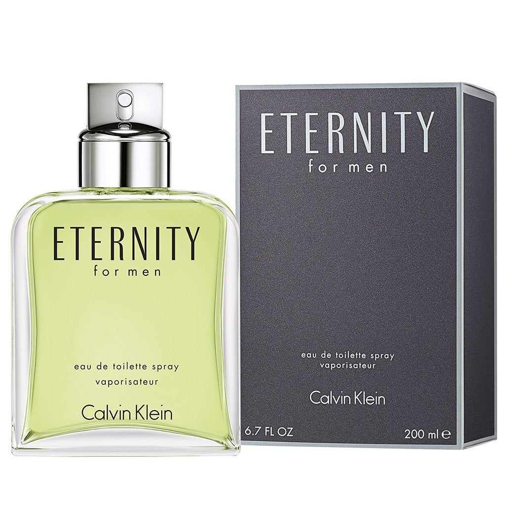 Eternity by Calvin Klein Men 6.7 oz EDT classic aromatic fragrance bottle