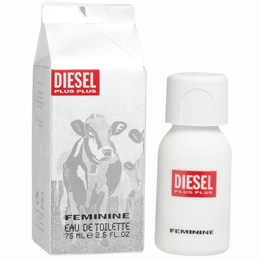 Diesel Plus Plus Feminine 3.4 oz EDT perfume, white bottle