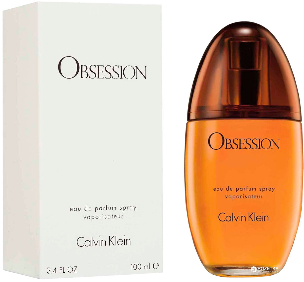 Obsession by Calvin Klein EDP spray 3.4 oz amber bottle