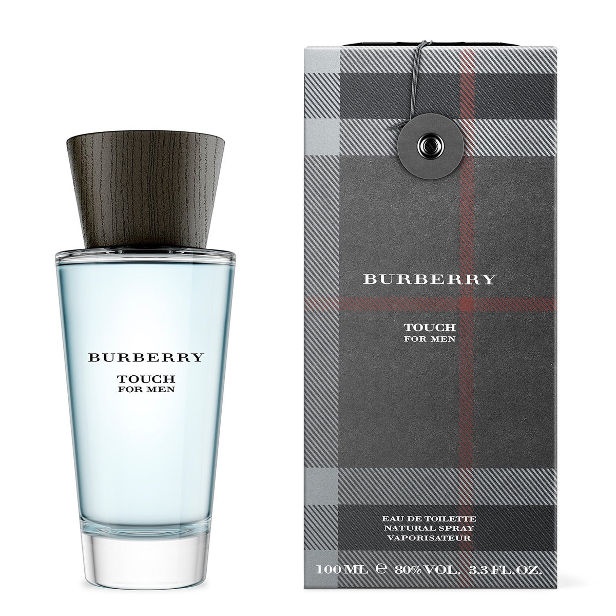 Burberry Touch for Men 3.4 oz EDT spray con tapa de madera