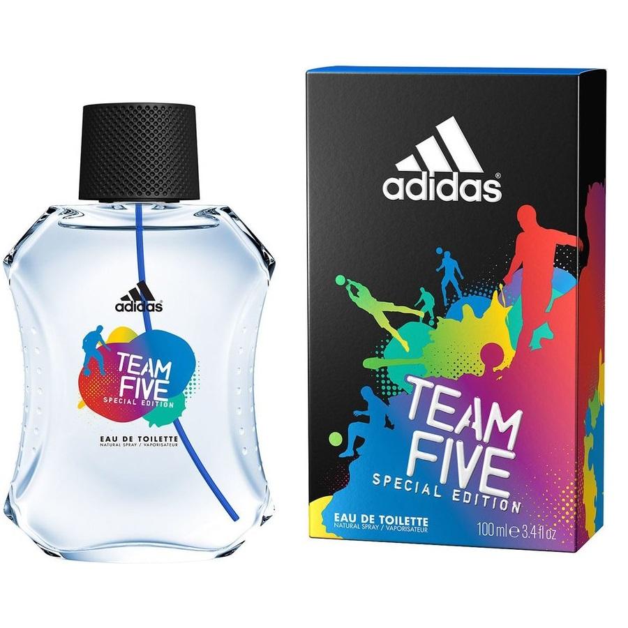 Adidas Team Five for Men EDT spray, 3.4 oz, botella ergonómica