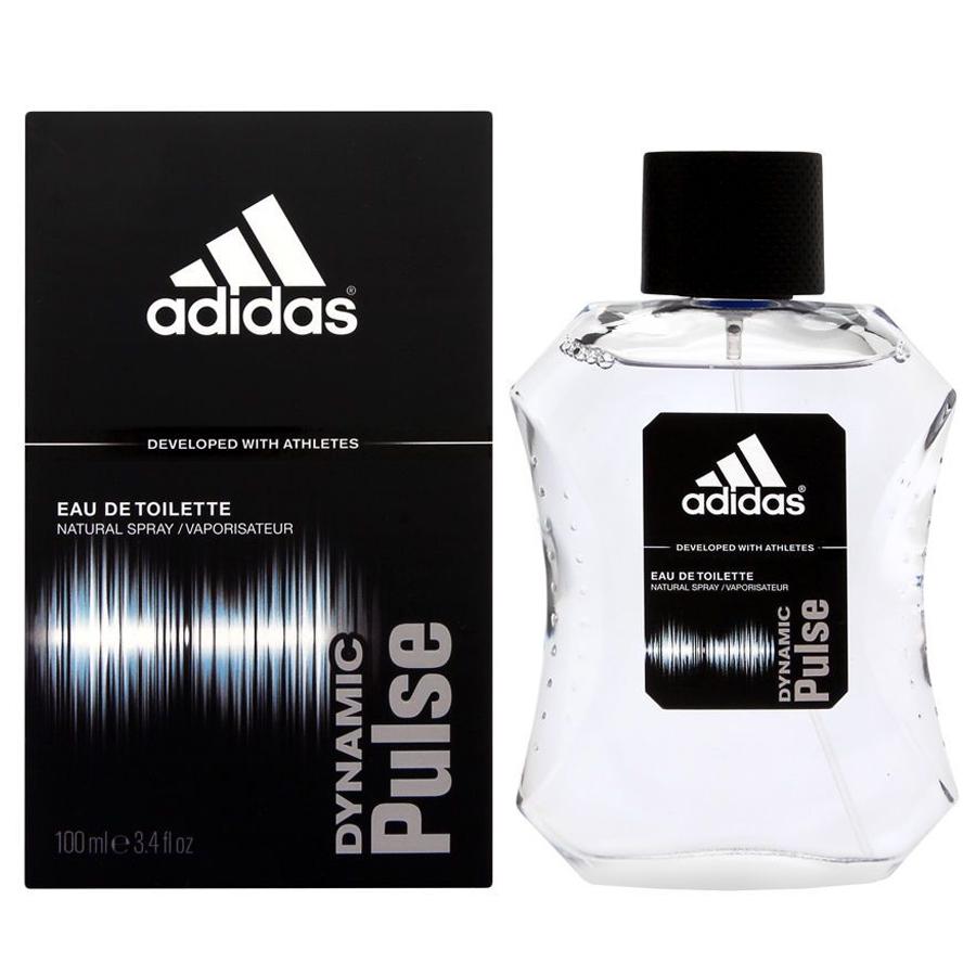 Adidas Dynamic Pulse para hombre EDT 3.4 oz, botella acanalada transparente