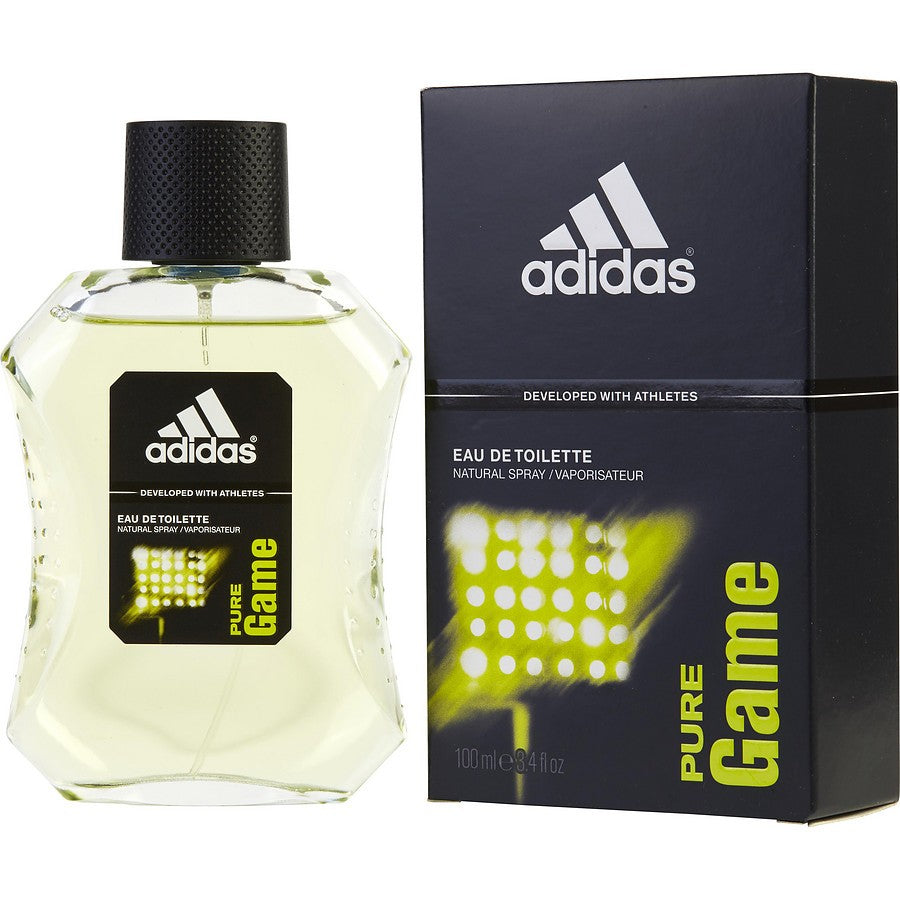 Adidas Pure Game for Men EDT spray, 3.4 oz, botella de jugo verde