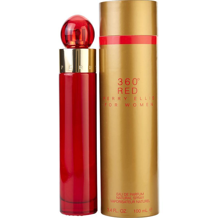 Perry Ellis 360° Red EDP for Women 3.4 oz, red cylindrical bottle
